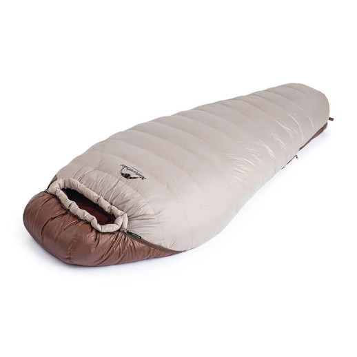 Спальник с натуральным пухом Naturehike Snowbird NH20YD001,p-р L, коричневый 560 г