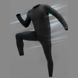 Комплект термобелья мужского Naturehike NH22NY001, демисезон, размер XL, черный