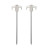 Колышки металлические Naturehike NH21YW133, 25 см, белые 2 шт