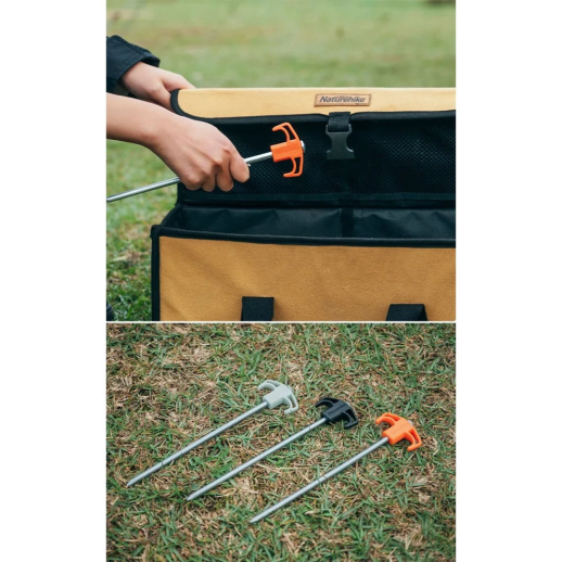 Колышки металлические Naturehike NH21YW133, 25 см, черные 2 шт