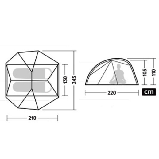 Палатка двухместная ультралегкая Naturehike Star River UL CNK2450WS022, коричневая