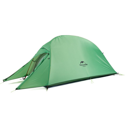 Палатка Naturehike Сloud Up 1 Updated NH18T010-T, 210T сверхлегкая одноместная с футпринтом, зеленый