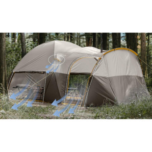 Палатка шестиместная Naturehike, KOTA 6, CNK2450WS031, 75D, светло-коричневая