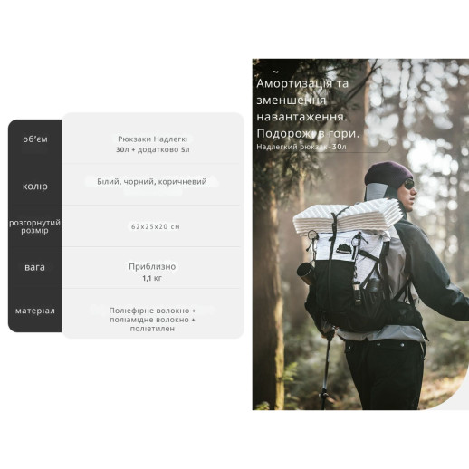 Рюкзак туристический Naturehike CNK2300016, 30+5 л, коричневый