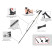 Трекинговая палка Naturehike CNK2300DS010, 135 см, голубая