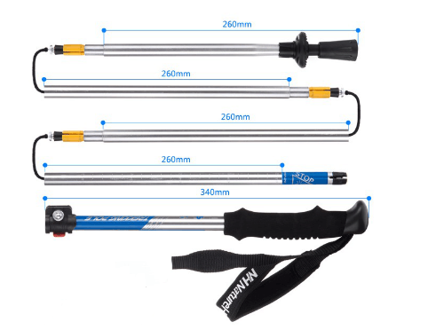 Трекинговые палки 7075 5-секций Naturehike NH15A023-Z синие