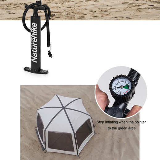 Тент для кемпинга Naturehike Hexagon Inflatable NH20TM002 380*329*220