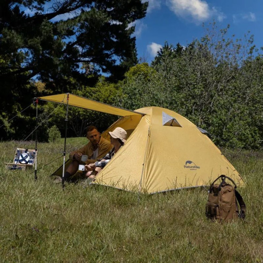 Палатка Naturehike P-Series NH18Z033-P, 210T / 65D, трехместная, оранжевый