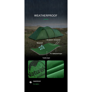 Палатка трехместная Naturehike Opalus, UL, NH17L001-L, светло-зеленая
