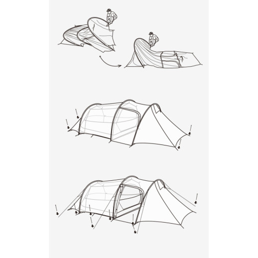 Палатка трехместная Naturehike Opalus, UL, NH17L001-L, светло-зеленая