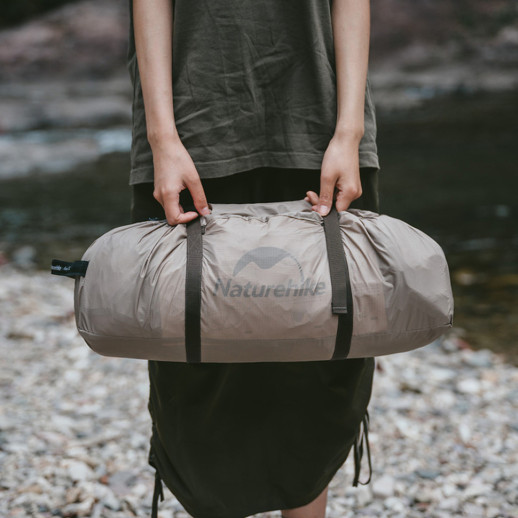 Палатка двухместная с большим тамбуром и навесом Naturehike Shandi CNK2300ZP017, серая