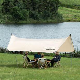 Тент для кемпинга Naturehike Girder NH20TM006, 150D, 400х292 см, золотой (с двумя стойками)