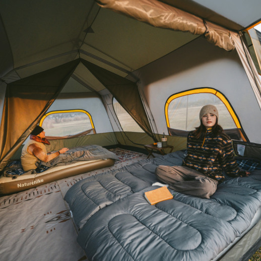 Палатка шестиместная Naturehike Cape 8.4 CNK2450WS050 с быстрым раскрытием, серо-коричневая