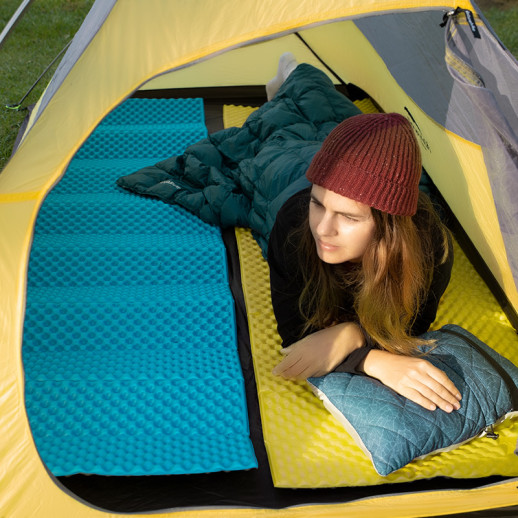 Коврик складной IXPE Naturehike NH20FCD07, алюминиевая пленка, 25 мм, голубой