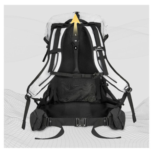Рюкзак туристический Naturehike CNK2450XB016, 40 л, черный, M