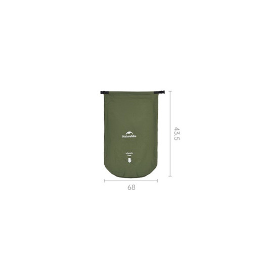 Матрас надувной одинарный Naturehike CNK2550WS019, 65 мм, с мешком для надувания, зеленый