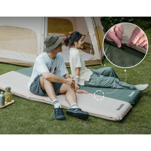 Коврик самонадувающийся одноместный Naturehike CNK2450WS020, 100 мм, темно-зеленый