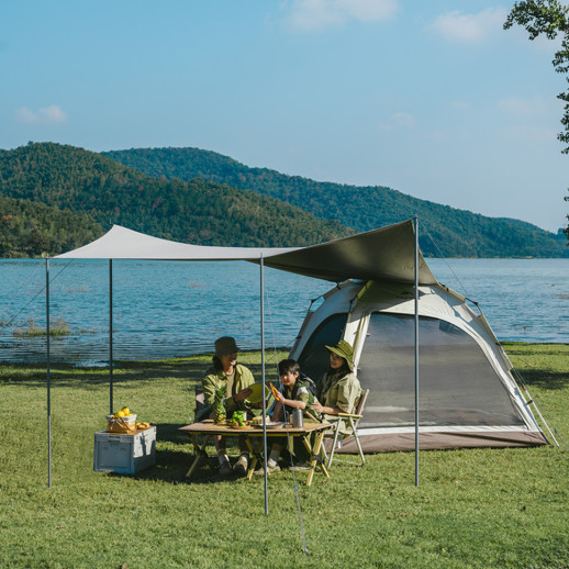 Палатка трехместная автоматическая с тентом Naturehike Ango CNK2550WS010, S, серая