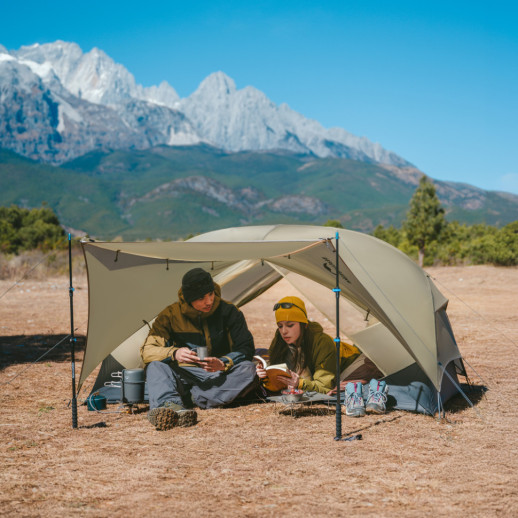 Палатка двухместная ультралегкая Naturehike Mongar UL CNK2550WS016, коричневая