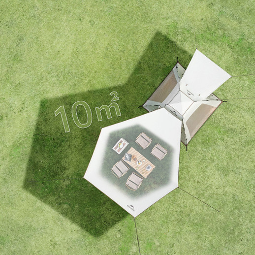 Палатка трехместная автоматическая с тентом Naturehike Ango Picnic CNK2450WS021, коричневая
