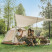 Палатка трехместная автоматическая с тентом Naturehike Ango Picnic CNK2450WS021, коричневая