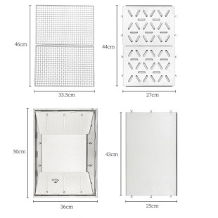 Гриль портативный Naturehike Picnic BBQ Grill NH20CJ006, р-р L, сталь