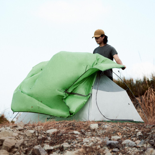 Палатка сверхлегкая одноместная Naturehike Cloud Up Base 1 CNK2450WS032, зеленая