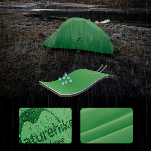 Палатка сверхлегкая одноместная Naturehike Cloud Up Base 1 CNK2450WS032, зеленая