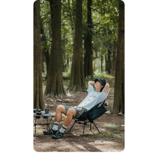 Кресло складное Naturehike Clamshell 001 Triangle Folding Moon Chair, черный