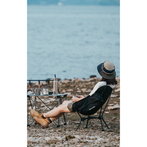 Кресло складное Naturehike Clamshell 001 Triangle Folding Moon Chair, черный