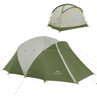 Палатка четырехместная Naturehike KOTA 4 CNK2450WS041, темно-зеленая