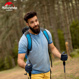 Перчатки нескользкие трикотажные Naturehike NH21FS035, размер L, серые