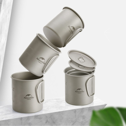 Кружка титановая с ручкой 200 мл Naturehike NH20CJ005