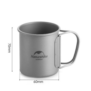 Кружка титановая с ручкой 200 мл Naturehike NH20CJ005