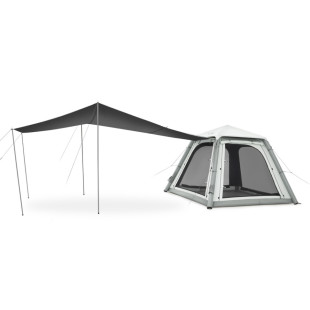 Палатка четырехместная автоматическая надувная с тентом Naturehike Ango CNK2550WS017, серая
