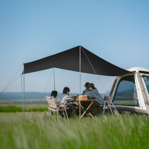Палатка четырехместная автоматическая надувная с тентом Naturehike Ango CNK2550WS017, серая